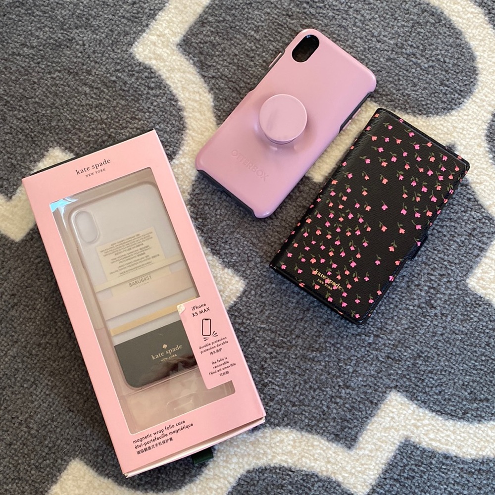 iPhone XS MAX case outterbox pop socket Kate spade